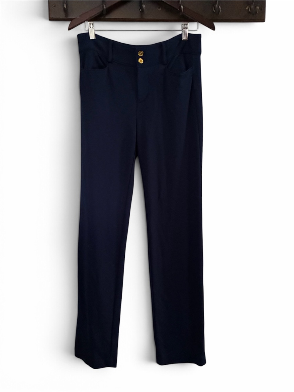 Lauren Ralph Lauren Navy Straight Ponte Dress Pants